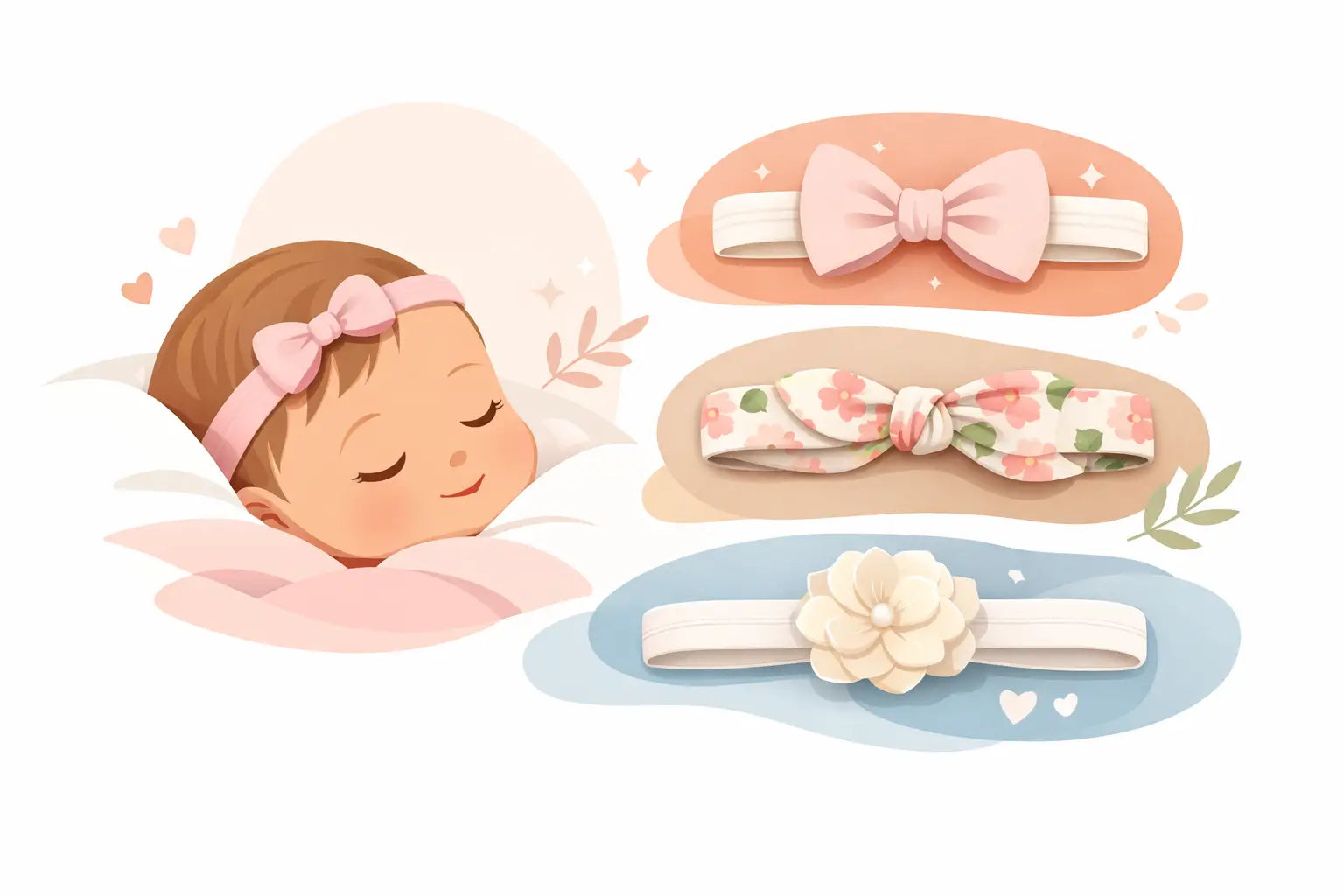 Soft Newborn Headbands for Girls That Fit Gently